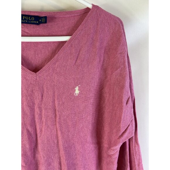 Polo Ralph Lauren Pony Stitched Cotton Lightweight Dolman Sweater Pink - Picture 3 of 8